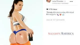 Lana Rhoades fucking in the gym with her blue eyes vr porn - Naughty America - 17799