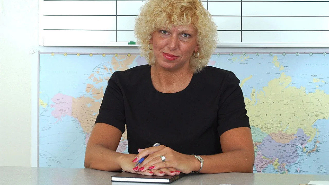 Smith fucking in the desk with her small tits - Naughty America - 183