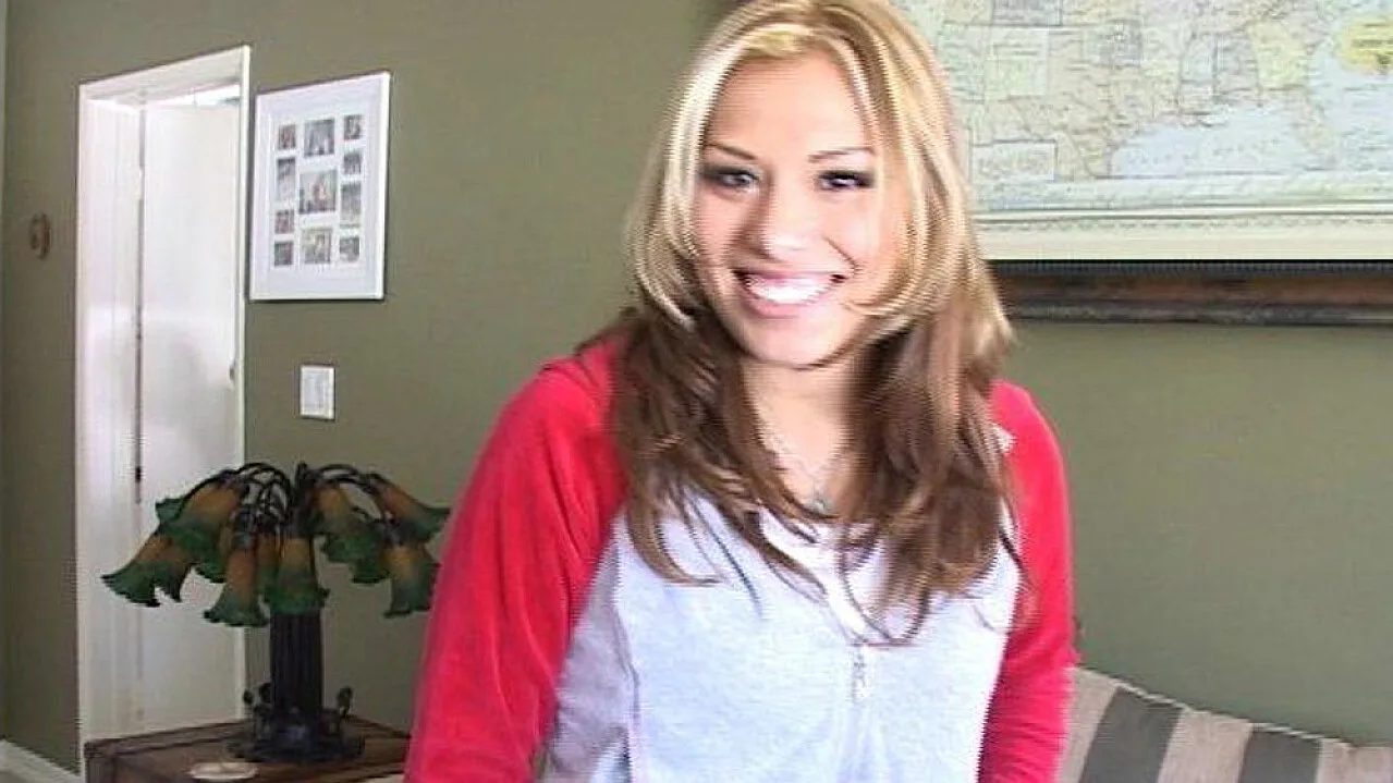 Jennifer Luv fucking in the bedroom with her natural tits - Naughty America - 267