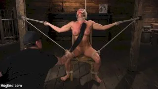 Ariel X is Tormented in Brutal Bondage and Double Penetrated - Hogtied - 12473