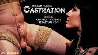 CASTRATION: Vicious Charlotte Sartre Destroys Pain Slut Sebastian Keys - Divine Bitches - 13897