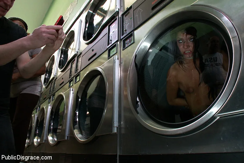 Filthy Whore Fucked at the Laundromat - Public Disgrace - 6457