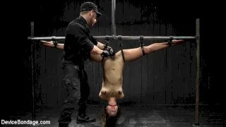 Wild hairy whore gets tamed. Bianca Stone is a flexible treat! - Device Bondage - 7289