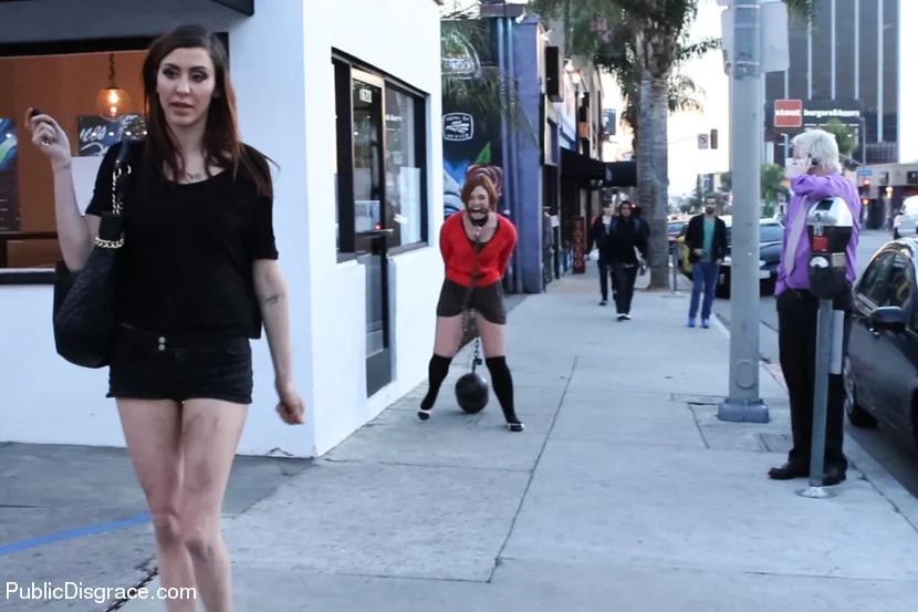 Girl Next Door Shocked and Bound in Public, Ass Fucked, Humiliated - Public Disgrace - 7811