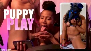 Puppy Play: King Noire & Jet Setting Jasmine Spy On Halo - Kinky Bites - 14736