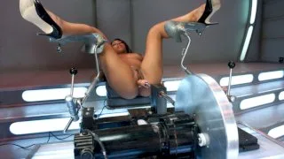 19 years old and 6 months into porn: Another new girl takes on the Machines - Fucking Machines - 20827