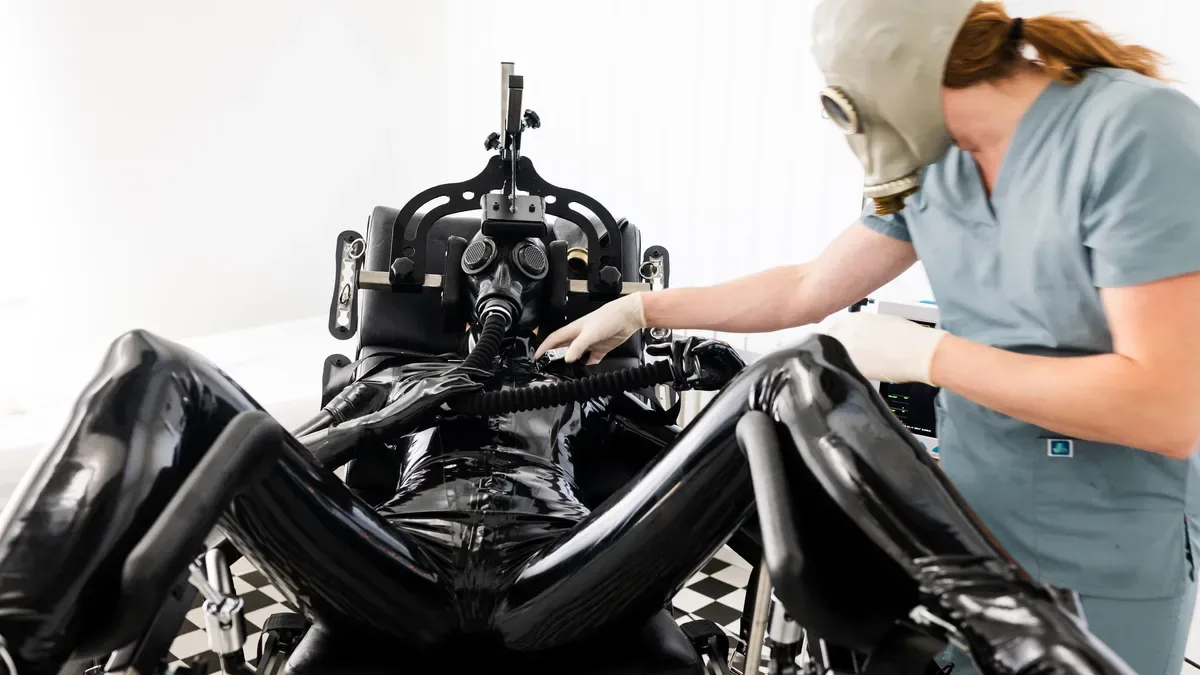 Examination and fuck machine treatment - Rubber Pervs - 35481