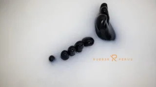 Rubber slut swallowing and bathing in milk - Rubber Pervs - 35499