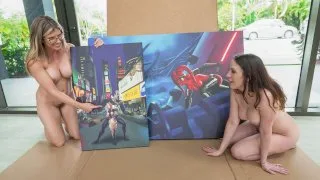Custom Artwork Unboxing with Amiee Cambridge and Cory Chase - Taboo Heat - 21523