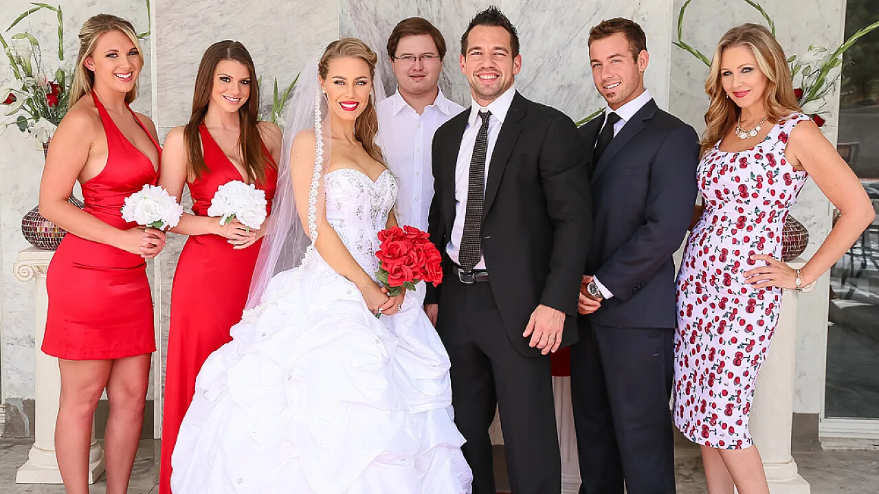 Brooklyn Chase fucking in the bedroom with her big ass - Naughty Weddings - 36838