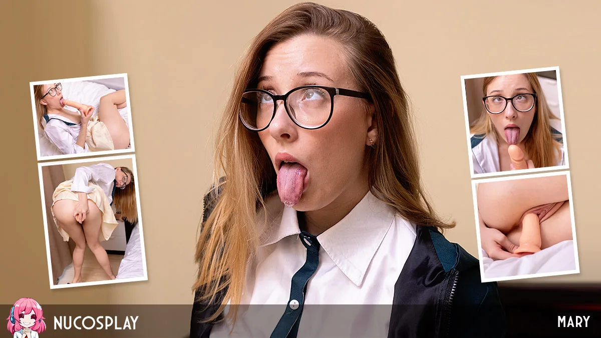 Mary Cosplays A Nerdy Student Who Needs Orgasms Badly - NuCosplay - 399267