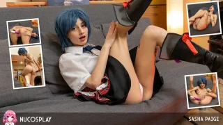 Blue Haired Girly Sasha Paige Loves Fucking Her Tight Little Pussy - NuCosplay - 399317