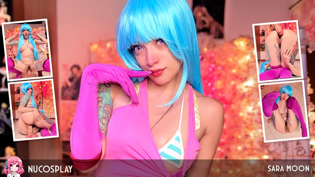 Juicy Slut Sara Moon Has An Ahegao Orgasm On Her Massive Dildo - NuCosplay - 402189