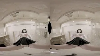 【180VR3D】開店10分600円　顔面騎乗屋さん05　のぞみ21歳制服とフルバックパンツ - FC2 Video - 180401