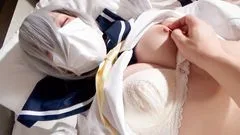 【期間限定価格】レイヤーガチハメ撮り！首絞めアヘ顔でイキまくりの浜風に膣奥中出し！ - FC2 Video - 195469