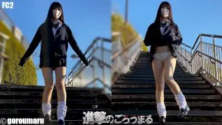 黒髪清楚系超スジパイパン野外露出でスジ丸出しお散歩と連続中出しからお掃除フェラ - FC2 Video - 200192