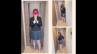 激カワ!! 制服でポージングからの本気オナニー!! - FC2 Video - 200496