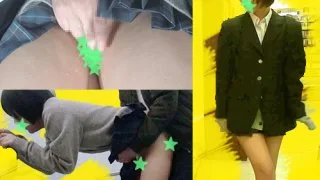 【再販セール1/13迄】スカートが短すぎるJ○が電車で潮吹き！トイレでイラマチオ＆締り最高のマ○コに生中出し！ - FC2 Video - 211219