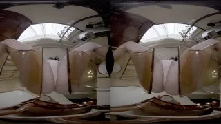 【180VR3D】開店10分600円　顔面騎乗屋さん24　のぞみ21歳 スケベ椅子で全力絶頂　至近距離で椅子の下から鑑賞するパイパン連続絶頂 - FC2 Video - 217065