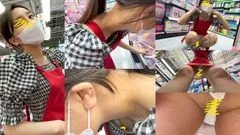 【店員個撮⑳】働く女性の胸チラ・パンチラ!!(塩対応店員再び!美術店員さん) - FC2 Video - 218945