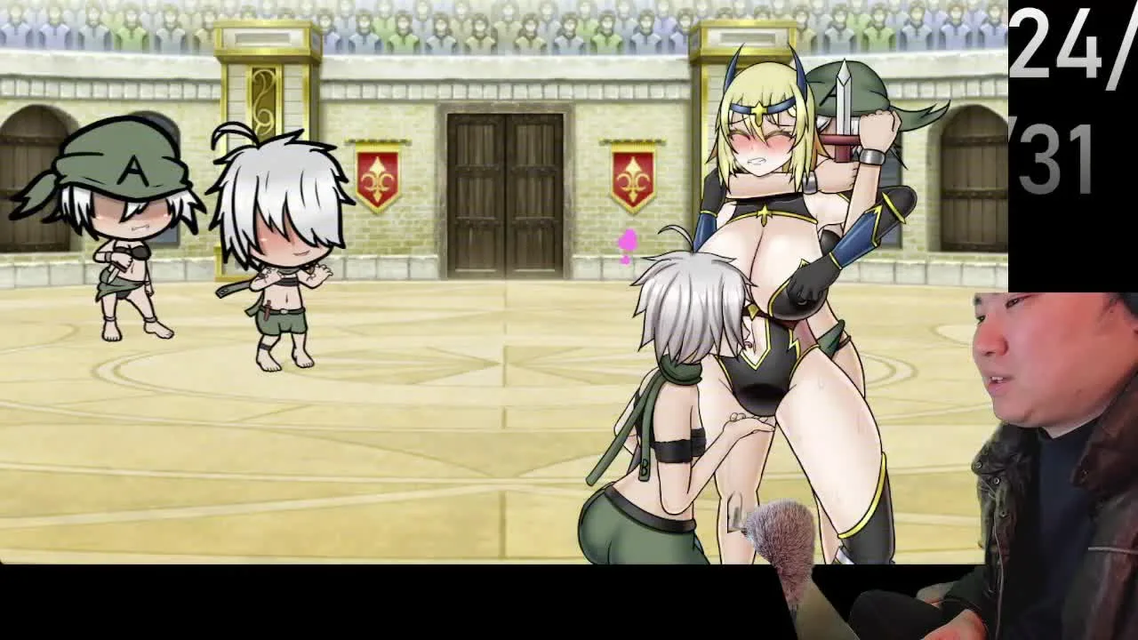 [囚われの女騎士ロレッタ ～理不尽レズ***闘技場～]の体験版ゲーム実況（ダイジェスト） - FC2 Video - 222783