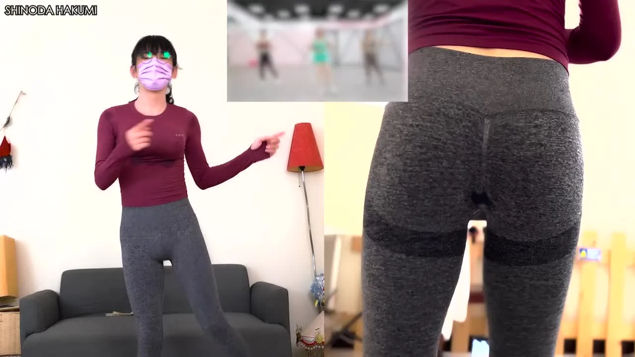 HA19巨乳男の娘がヨガパンツを履いてエアロビクスをしたり、お尻に超長い玩具を突っ込まれて運動しながら絶頂しちゃう！ - FC2 Video - 224157