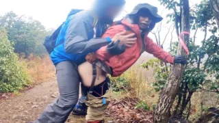 Ｈカップ爆乳の登山じょしと山頂露出エッチ！あったか喉マンコでザーメン２発ごっくん！ - FC2 Video - 235233