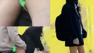 【再販セール6/25迄】エロい下着のJ○が電車で潮吹き！ト◯レに連れ込みフェラ＆生中出しからの最後はお掃除フェラまで！ - FC2 Video - 244634