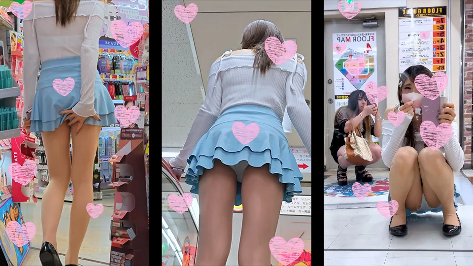 ドキドキの店内フルボッキ！露出野外で初めてフェラされちゃった❤️ - FC2 Video - 247589