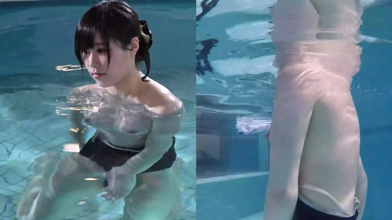 【水中撮影】美ボディ人気ママモデルこはるさんのデビュー当時の秘蔵水中撮影全編（競泳水着・スク水・マイクロビキニ） - FC2 Video - 250976