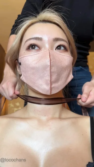 【首フェチ】第三弾！首絞めを楽しめる口マスクバージョン - FC2 Video - 264118