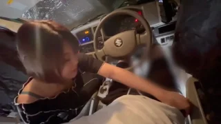 【車内はめ撮り】21歳彼氏持ち◯D　素人キャバ嬢なぎさちゃん　20cmデカマラを丁寧にご奉仕 - FC2 Video - 264742