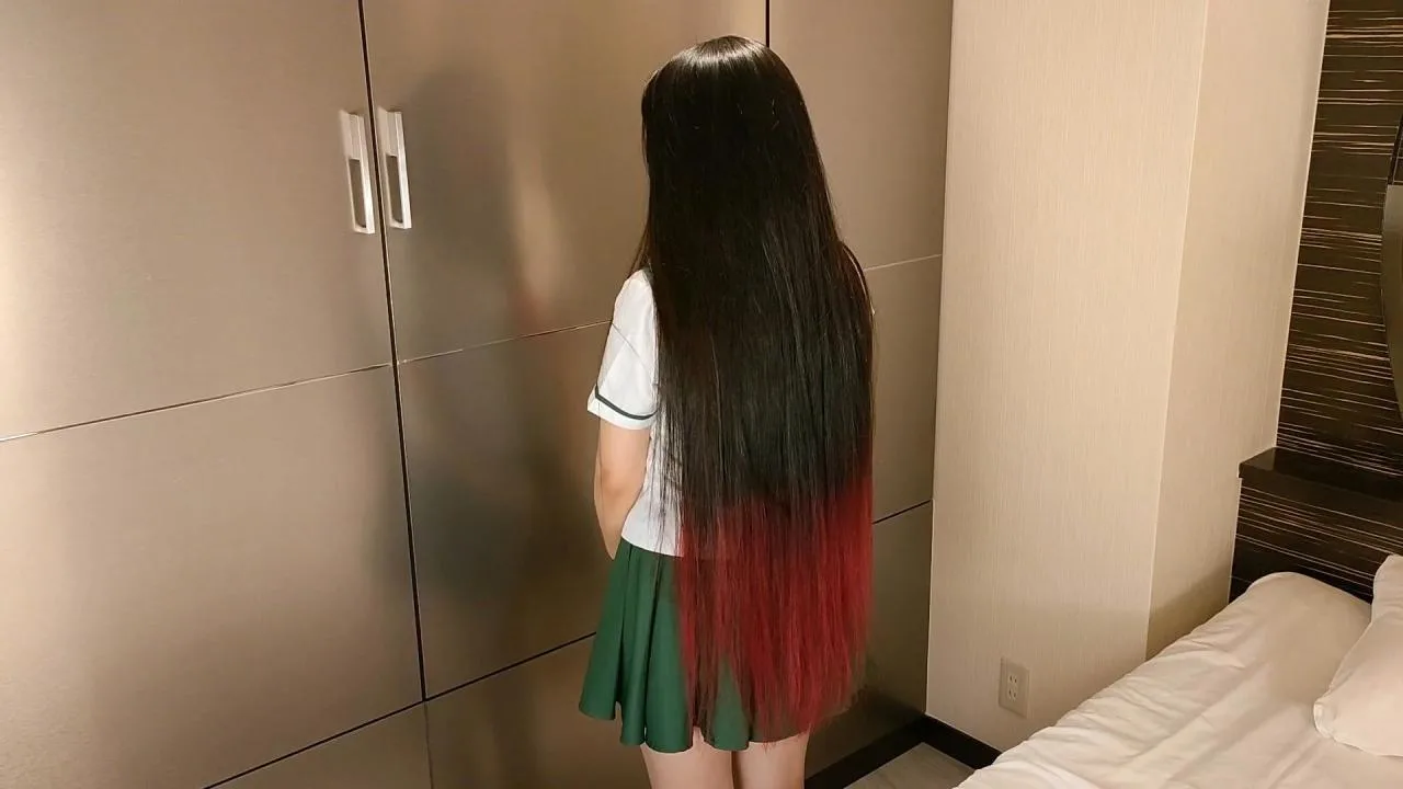 『スーパーロングヘア学園　アニオタ女子まいひめとのリアル髪フェチSEX』★毛先が鮮やかな赤のカラーリ - FC2 Video - 277424