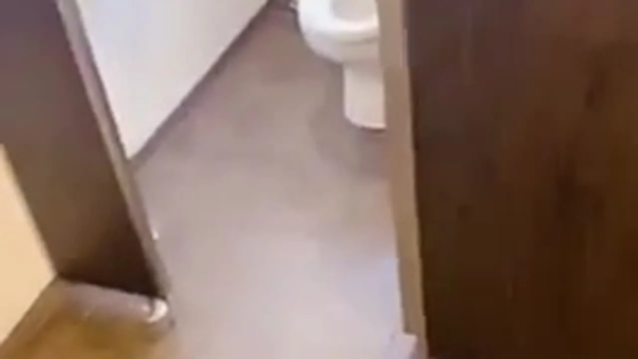 【人妻素人】男子トイレでSEX　生挿れ中出し　フェラチオ - FC2 Video - 282878