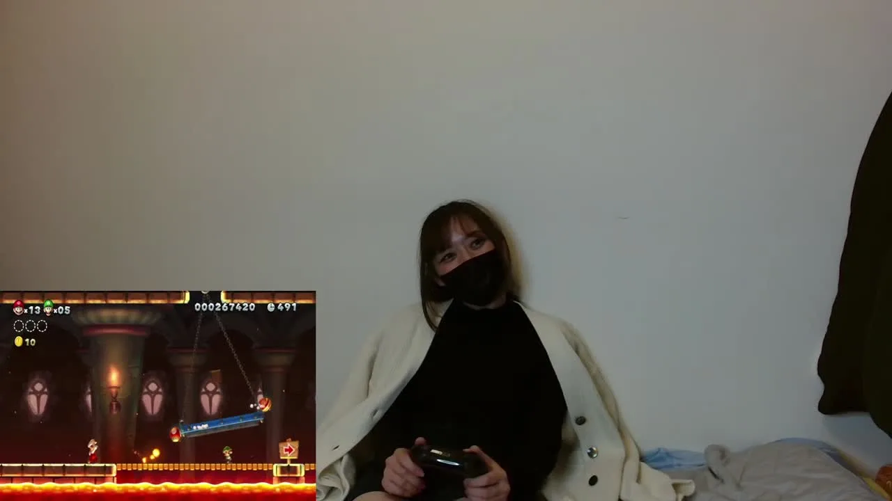 【投げ銭連動バイブ】ぴぴみ　マリオしながら - FC2 Video - 286561