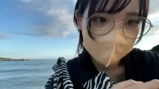 【外配信】海でおもちゃつけて散歩してみる♡ 20210829 2 - FC2 Video - 291545