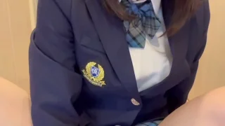接写！！制服姿の女装がアナルにディルドを挿入してたらお射精しちゃった...♡ - FC2 Video - 312806