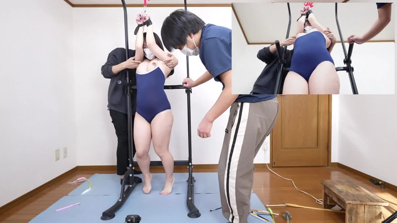 まさにオジサン専用人間くすぐり玩具！ヒーヒー言いながら振り子のように回転し乳丸出しの女子さん（完全オリジイナル） - FC2 Video - 337785