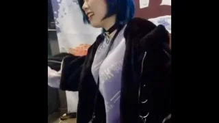 青髪ショートカット爆乳Nちゃん(21)との中出し記録 - FC2 Video - 341689