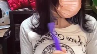 サンプル：【個撮】巨乳猫耳マスク女装が配信しながらオナニーする動画 - FC2 Video - 351686