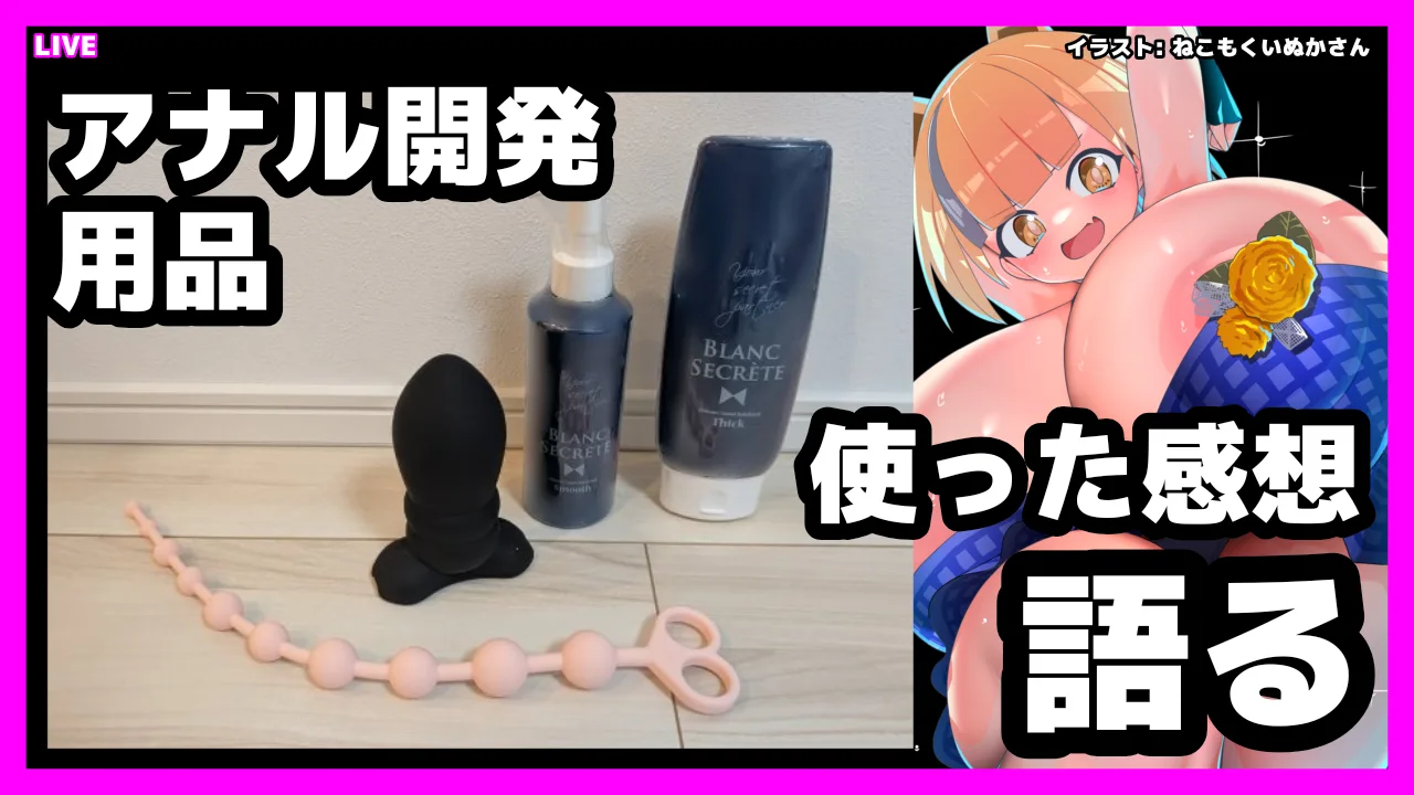 [LIVE@23:30] 5,000 円分のアナル開発用品を買ったので使用感を語る [#Vtuber/あれぐろもると] - FC2 Video - 352770