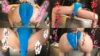 ❤ピチパツ競泳水着♡バイブ固定❤オホ声イキッ♡ - FC2 Video - 355129