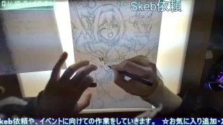skeb ユイ　ペン入れＢ～描き文字 - FC2 Video - 373941