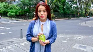 Sexy Colombian teen Diana Ramirez gets facial in naughty pickup and fuck - Carne del Mercado - 14077