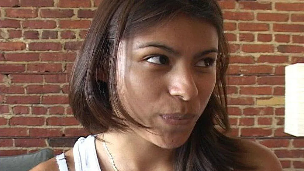 Megan Martinez fucking in the couch with her natural tits - My Naughty Latin Maid - 20357