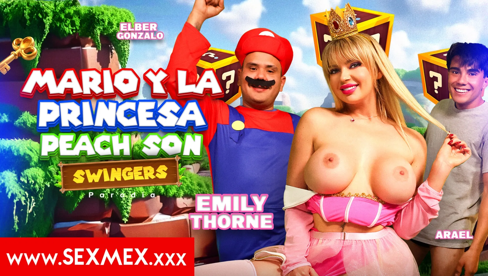 MARIO AND PRINCESS PEACH ARE SWINGERS . Emily Thorne - SEXMEX - 23388