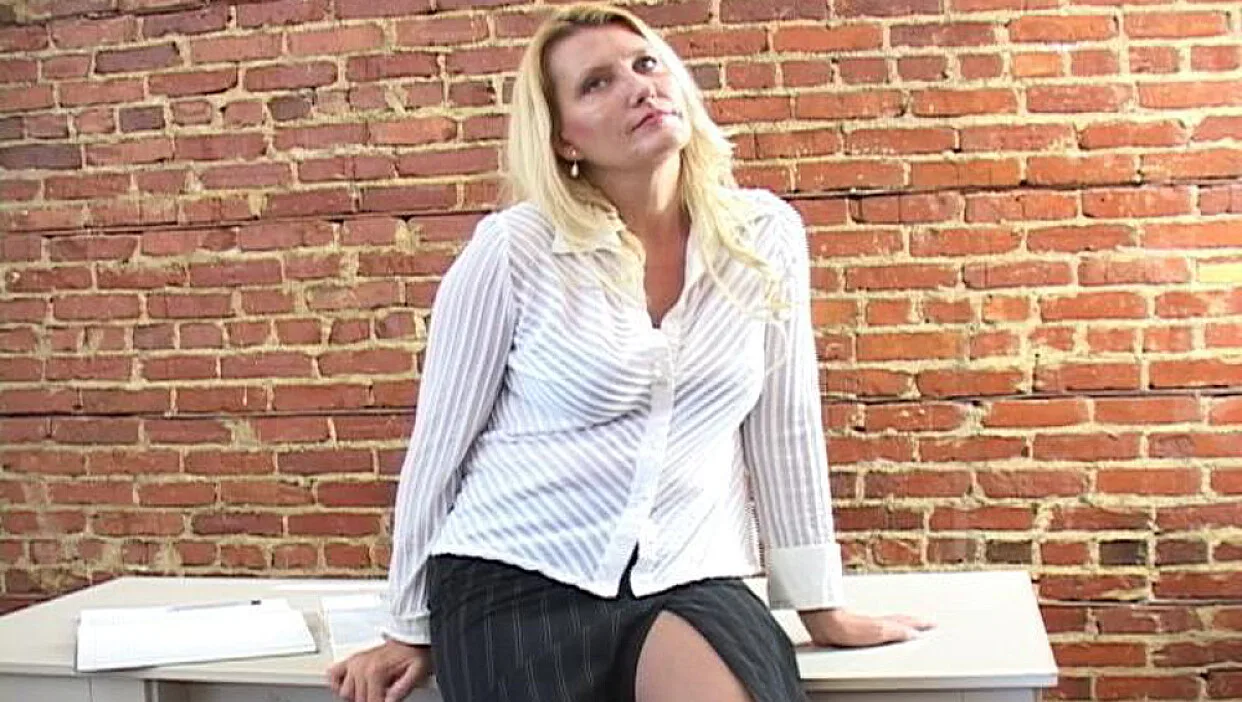 Professor Taft fucking in the desk with her big natural tits - My First Sex Teacher - 1680