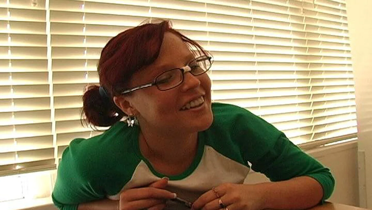 Alexis Red fucking in the desk with her glasses - Naughty Bookworms - 3272