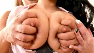 Sex Toy Test - Busty Babe Rides Hard Cock After Deep Throating - DDF Busty - 3257