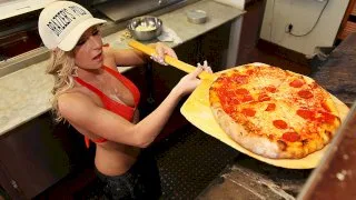 Pussy Backed Pizza - Big Tits At Work - 14871